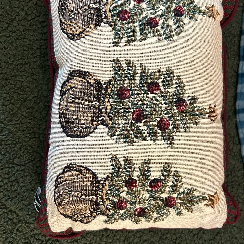 Holiday Decorative Pillow with Christmas Tree Design
